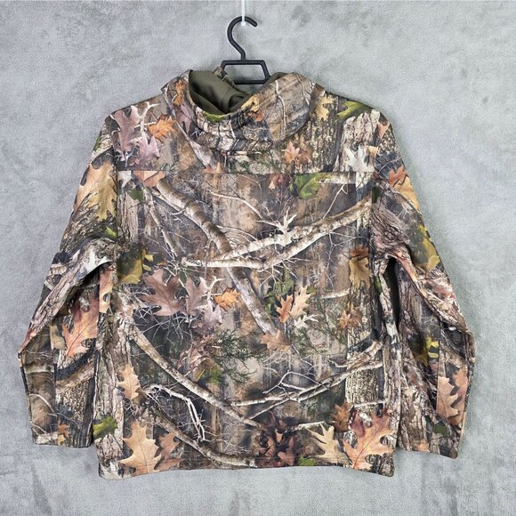 Mens Red Head Camouflage Hoodie Fleece Sweatshirt Lined Polyester Hunting XL - Picture 4 of 7